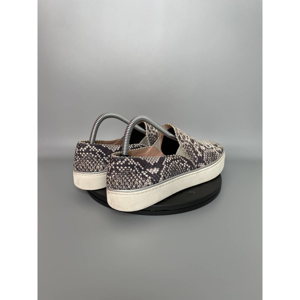 Stuart Weitzman Slip-On Sneakers in Brown and Cream Snake Print - Picture 4 of 6